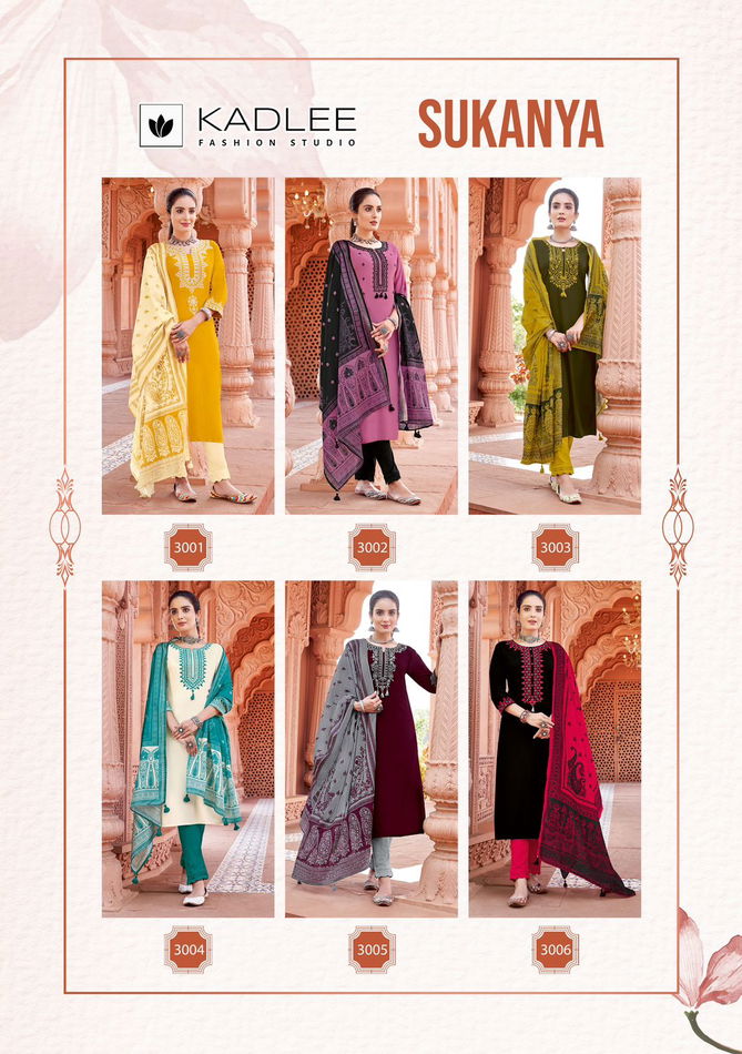 Sukanya By Kadlee Designer Rayon Kurti With Bottom Dupatta Wholesale Price In Surat
